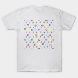 Pastel doodle paw print T-Shirt
